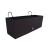 Set 3 jardiniere cu suport metalic, imitatie ratan, maro, 58x18x19.5 cm, Rato Case W GartenVIP DiyLine