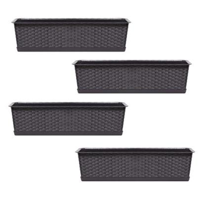 Set 4 jardiniere decorative, maro, 68.5x17.3x15 cm, Ratolla Case P GartenVIP DiyLine