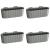 Set 4 jardiniere decorative cu suport de plastic, gri, 4.9 L, 38.3x21.2x13 cm, Boardee Hook GartenVIP DiyLine