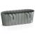 Set 4 jardiniere decorative cu suport de plastic, gri, 4.9 L, 38.3x21.2x13 cm, Boardee Hook GartenVIP DiyLine