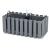 Set 2 jardiniere decorative cu suport metalic, sistem irigare,​​​​​​​ gri, 38x18x16.2 cm, Boardee Fencycase W GartenVIP DiyLine