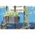 Set 2 jardiniere decorative cu suport metalic, sistem irigare,​​​​​​​ gri, 38x18x16.2 cm, Boardee Fencycase W GartenVIP DiyLine