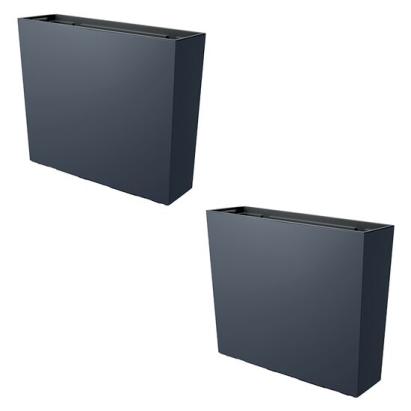 Set 2 jardiniere decorative, antracit, 58x18x49.8 cm, Urbi Case GartenVIP DiyLine