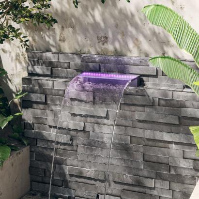 Deversor de cascadă cu LED-uri RGB, acrilic, 45 cm GartenMobel Dekor