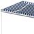 Copertină retractabilă automat cu stâlpi albastru/alb 3,5x2,5 m GartenMobel Dekor