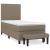 Pat box spring cu saltea, gri taupe, 90x190 cm, textil GartenMobel Dekor