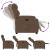 Fotoliu rabatabil electric, maro, material textil GartenMobel Dekor