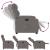 Fotoliu rabatabil electric, gri taupe, material textil GartenMobel Dekor