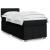 Pat box spring cu saltea, negru, 90x190 cm, textil GartenMobel Dekor