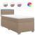 Pat box spring cu saltea, cappuccino, 90x190 cm piele ecologică GartenMobel Dekor