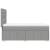 Pat box spring cu saltea, gri deschis, 90x190 cm, textil GartenMobel Dekor