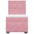 Pat box spring cu saltea, roz, 90x190 cm, catifea GartenMobel Dekor