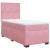 Pat box spring cu saltea, roz, 90x190 cm, catifea GartenMobel Dekor