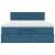Cadru de pat otoman cu saltea Albastru închis 140x200cm catifea GartenMobel Dekor