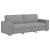 Set de canapele cu perne, 2 piese, gri deschis, textil GartenMobel Dekor