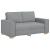 Set de canapele cu perne, 2 piese, gri deschis, textil GartenMobel Dekor