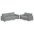 Set de canapele cu perne, 2 piese, gri deschis, textil GartenMobel Dekor