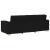 Set de canapele cu perne, 2 piese, negru, textil GartenMobel Dekor