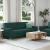 Set de canapele cu perne, 2 piese, verde închis, textil GartenMobel Dekor