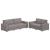 Set de canapea cu perne, 2 piese, gri taupe, material textil GartenMobel Dekor