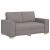 Set de canapea cu perne, 2 piese, gri taupe, material textil GartenMobel Dekor
