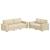 Set de canapele cu perne, 2 piese, crem, textil GartenMobel Dekor