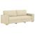 Set de canapele cu perne, 2 piese, crem, textil GartenMobel Dekor