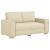 Set de canapele cu perne, 2 piese, crem, textil GartenMobel Dekor