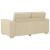 Set de canapele cu perne, 2 piese, crem, textil GartenMobel Dekor