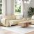 Set de canapele cu perne, 2 piese, crem, textil GartenMobel Dekor