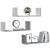 Rafturi de perete 3 buc. gri sonoma 58x18x18 cm lemn prelucrat GartenMobel Dekor