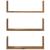 Rafturi perete 3buc. stejar artizanal 58x18x18cm lemn prelucrat GartenMobel Dekor
