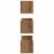 Rafturi perete 3buc. stejar artizanal 58x18x18cm lemn prelucrat GartenMobel Dekor