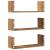 Rafturi perete 3buc. stejar artizanal 58x18x18cm lemn prelucrat GartenMobel Dekor