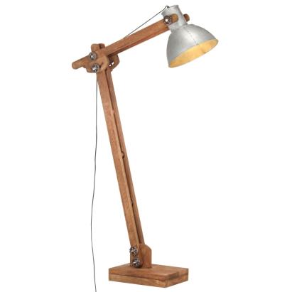 Lampă de podea, argintiu, lemn masiv de mango, E27 GartenMobel Dekor