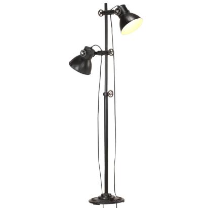 Lampă de podea cu 2 abajururi, negru, E27, fontă GartenMobel Dekor