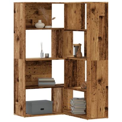 Bibliotecă 4 niveluri lemn vechi 85x85x140 cm lemn prelucrat GartenMobel Dekor