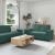 Set de canapele cu perne, 2 piese, verde închis, catifea GartenMobel Dekor
