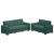 Set de canapele cu perne, 2 piese, verde închis, catifea GartenMobel Dekor