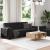 Set de canapele cu perne, 2 piese, negru, catifea GartenMobel Dekor