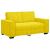Set de canapele cu perne, 2 piese, galben, catifea GartenMobel Dekor