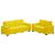 Set de canapele cu perne, 2 piese, galben, catifea GartenMobel Dekor