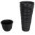 Jardinieră cu interior detașabil, antracit 18 / 45 L PP canelat GartenMobel Dekor