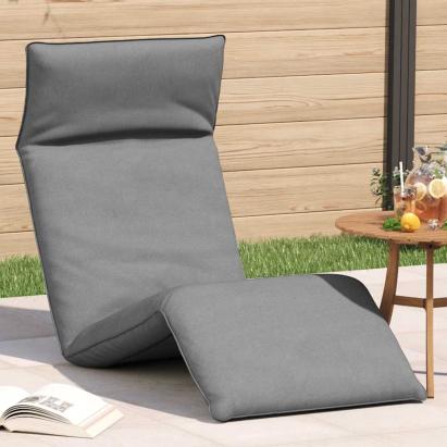 Șezlong pliabil Gri 175x54x8,5 cm țesătură Oxford GartenMobel Dekor