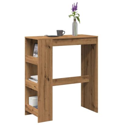 Masă bar cu rafturi, stejar artizanal, 90x40x103,5 cm, lemn GartenMobel Dekor