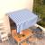 Copertină retractabilă automat cu stor, albastru&alb, 3,5x2,5 m   GartenMobel Dekor