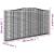 Coș gabion arcuit 400x30x200/220 cm fier galvanizat GartenMobel Dekor
