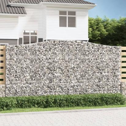 Coș gabion arcuit 400x30x200/220 cm fier galvanizat GartenMobel Dekor