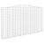 Coș gabion arcuit 400x30x220/240 cm fier galvanizat GartenMobel Dekor