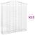 Coșuri gabion arcuite, 15 buc 200x50x220/240cm, fier galvanizat GartenMobel Dekor